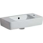 Lavamanos serie Selnova Compact de Geberit. Compacto, con superficie de apoyo